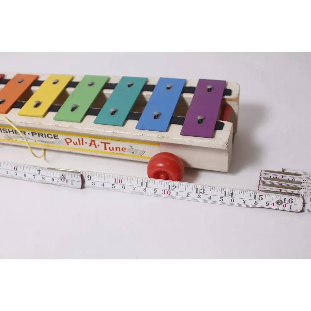 1964 Fisher-Price Pull-A-Tune Colorful Xylophone Item 870 Vintage ~260209-WH 963